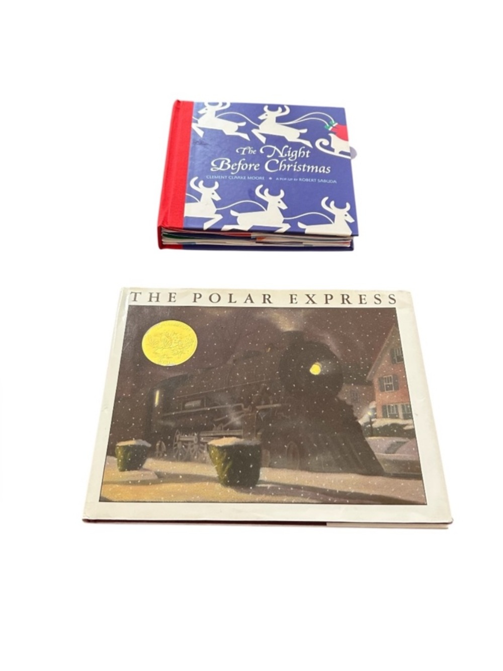 The Night Before Christmas & The Polar Express Book set Christmastime read